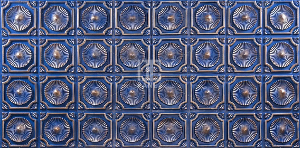 b1129 ombrello blu rame barocco karo desenli fiber duvar paneli 1