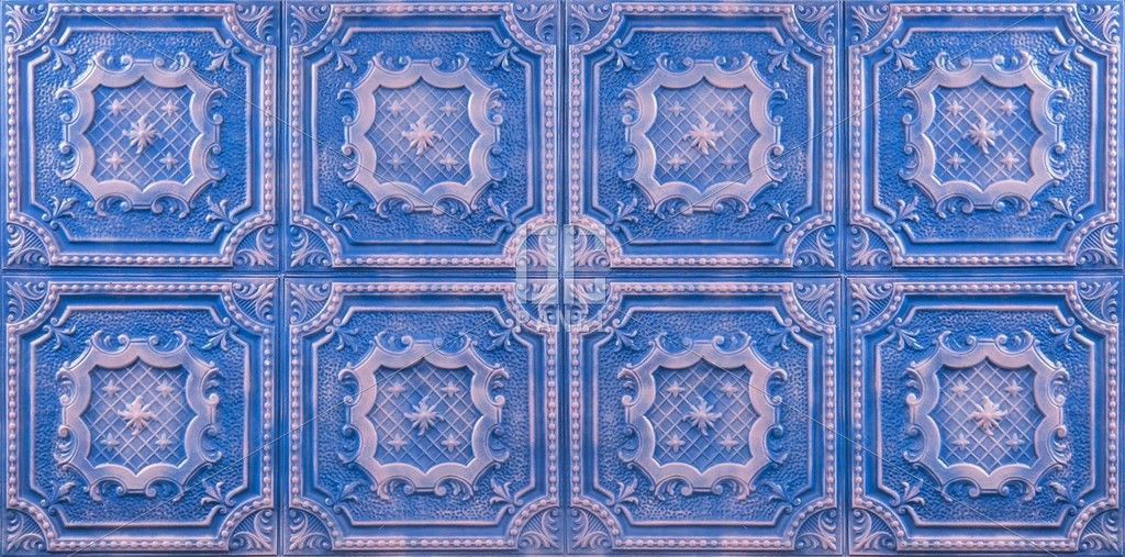 b121 royal azzurro barocco karo desenli fiber duvar paneli 1