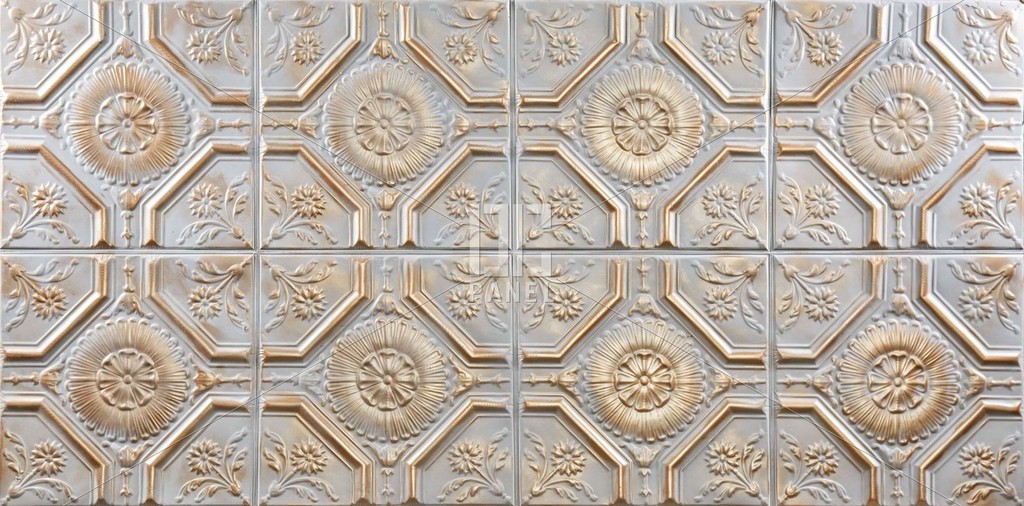 b423 soffitto beige rame barocco karo desenli fiber duvar paneli 1