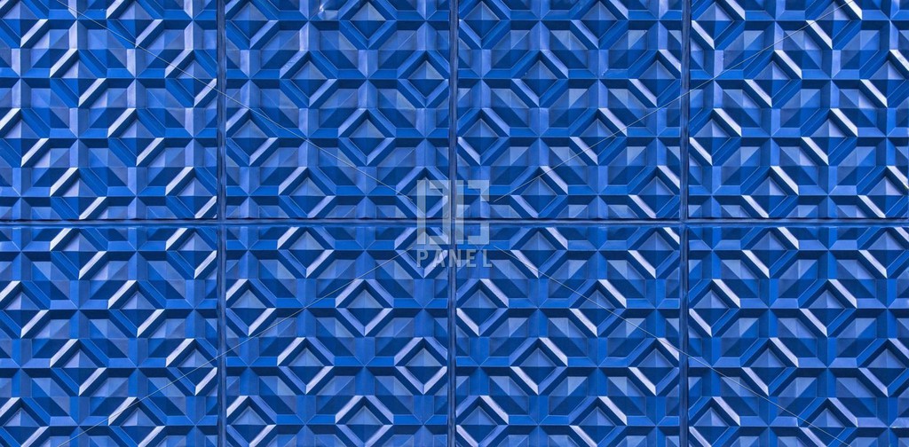 b926 esagono blu barocco karo desenli fiber duvar paneli 1