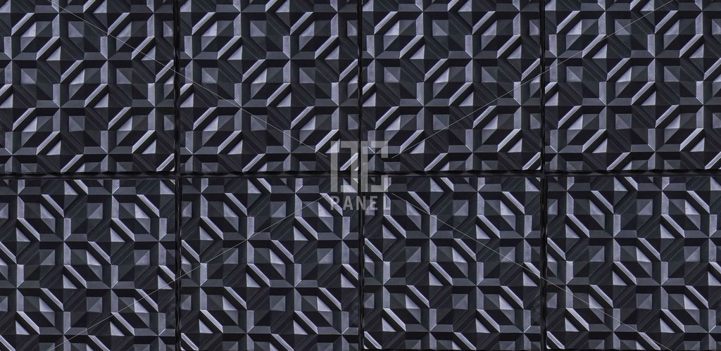 b927 esagono negro barocco karo desenli fiber duvar paneli 1