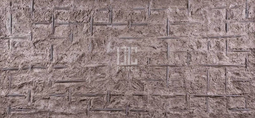 m2112 burgaca marrone demirli beton gorunumlu fiber duvar paneli 1