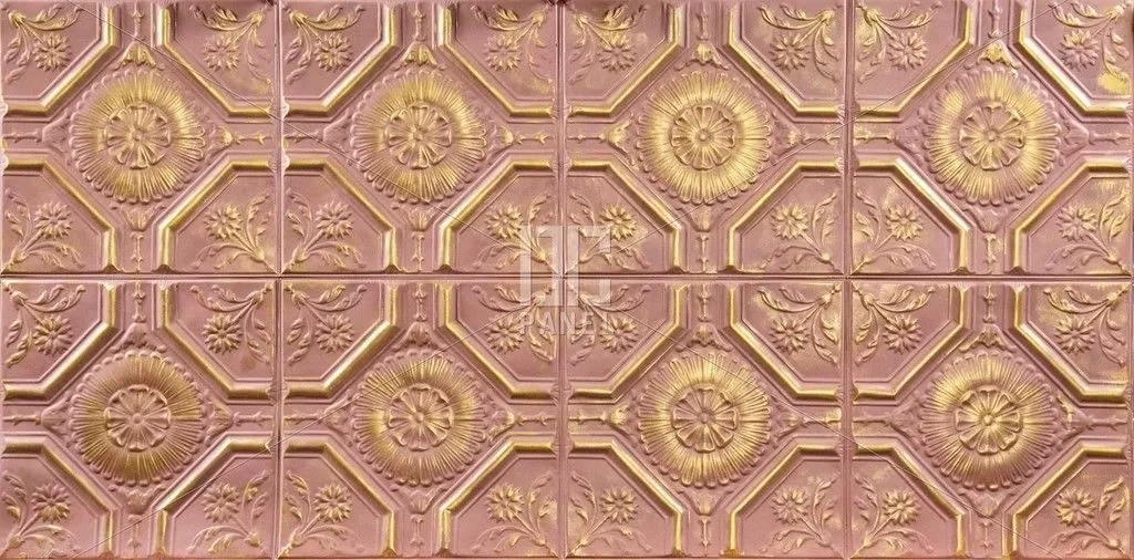 b413 soffitto colore rosa barocco karo desenli fiber duvar paneli 1