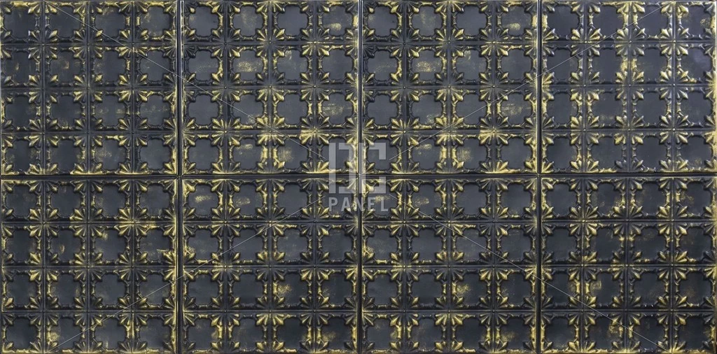 b603 lusso oro nero barocco karo desenli fiber duvar paneli 1