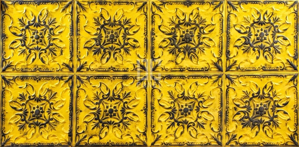 b708 fiore giallo barocco karo desenli fiber duvar paneli 1